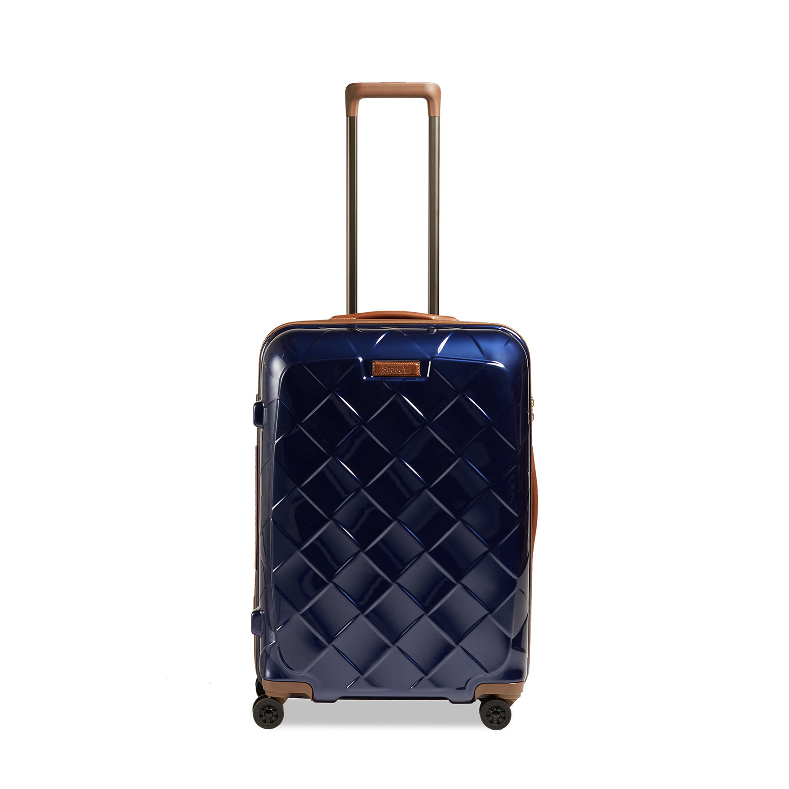 Rollen, 66cm), blue Hartschalen-Koffer Leather&More (bis Schloss 4 M - TSA