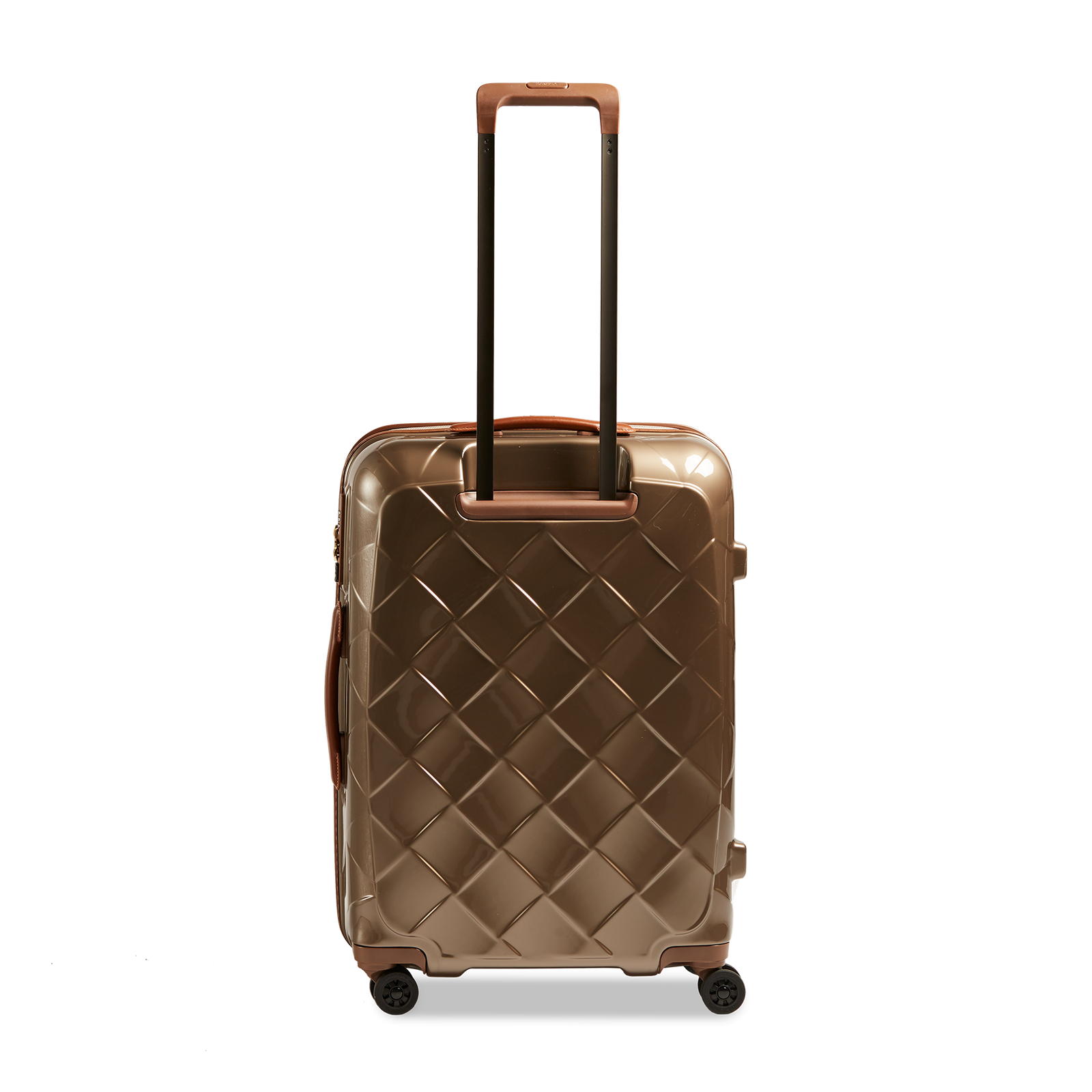 STRATIC Leather /& More Hartschalen-Koffer Trolley Rollkoffer Reisekoffer 4 Rollen TSA-Zahlenschloss Größe L leicht und leise Champagne