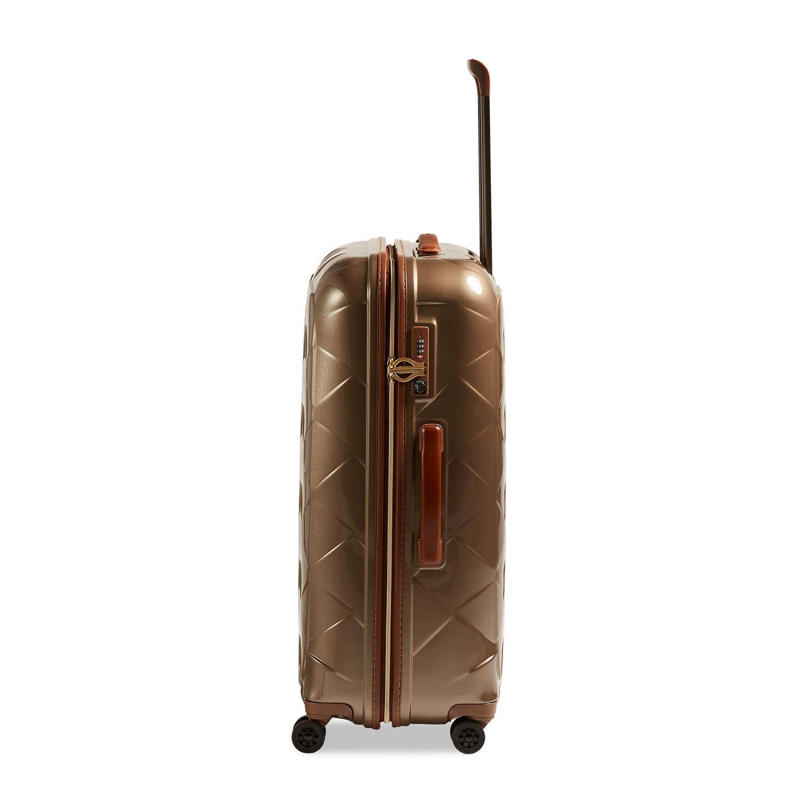 Leather&More - Hartschalen-Koffer L (bis 76cm), 4 Rollen, TSA Schloss  champagne