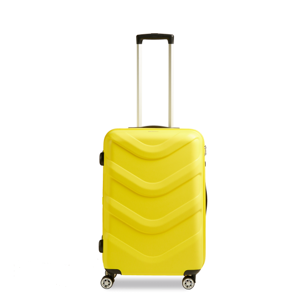 STRATIC Leather /& More Hartschalen-Koffer Trolley Rollkoffer Reisekoffer 4 Rollen TSA-Zahlenschloss Größe L leicht und leise Champagne