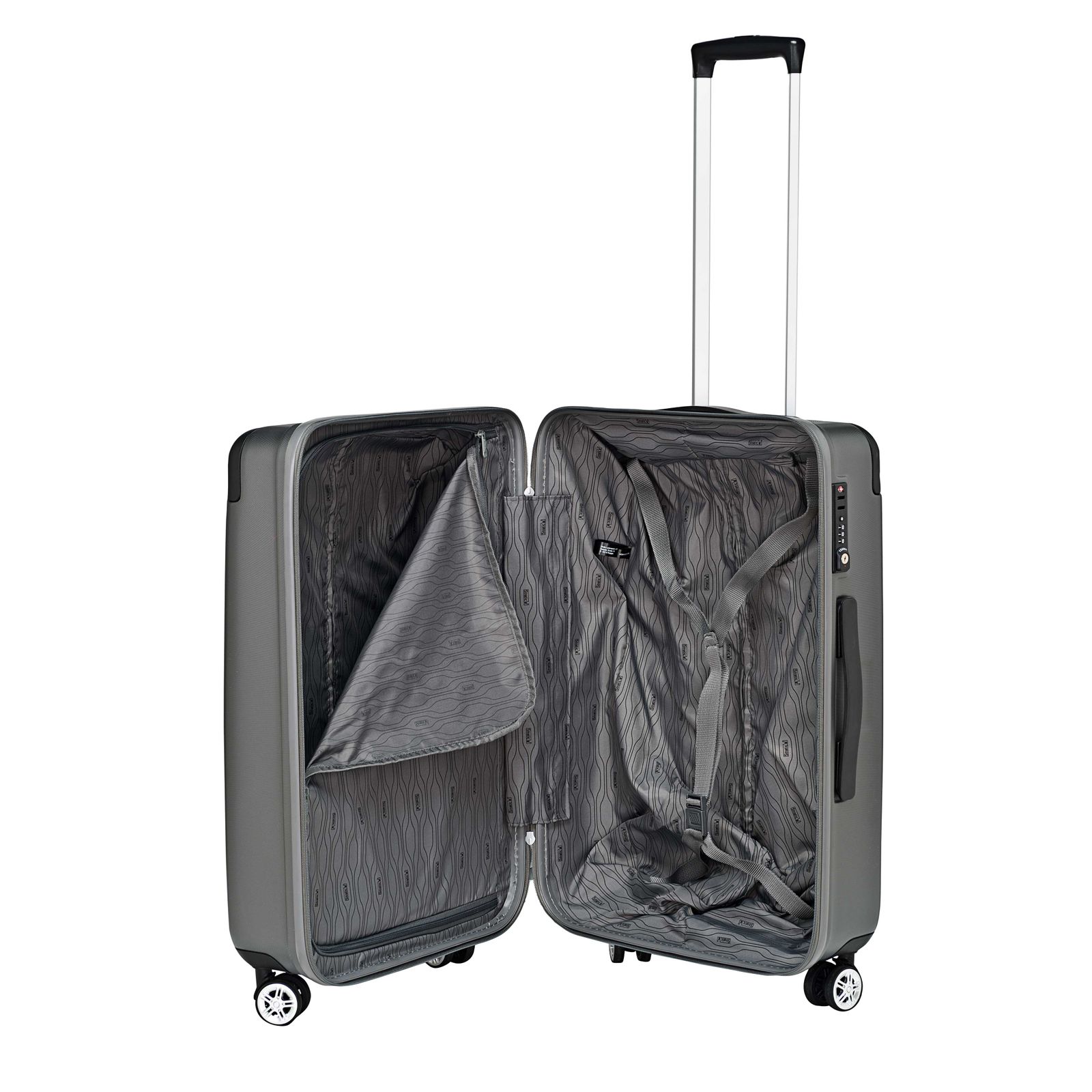 Stripe - Hartschalen-Koffer S (54cm), 4 Rollen, TSA Schloss, besonders  robust graphit
