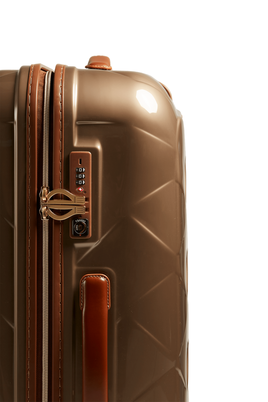 Leather&More - Hartschalen-Koffer L (bis 76cm), 4 Rollen, TSA Schloss  champagne