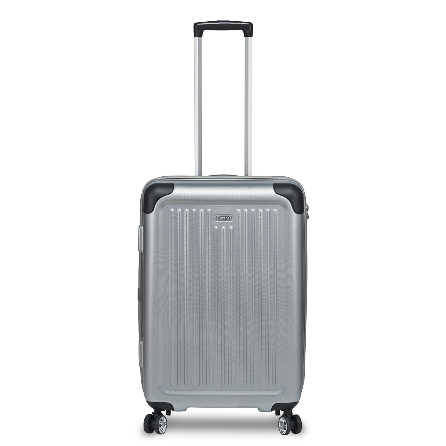 Stripe - Hartschalen-Koffer M (66cm), 4 Rollen, TSA Schloss, besonders  robust silver